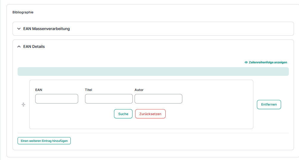 USS - Veranstaltung EAN verknüpfen